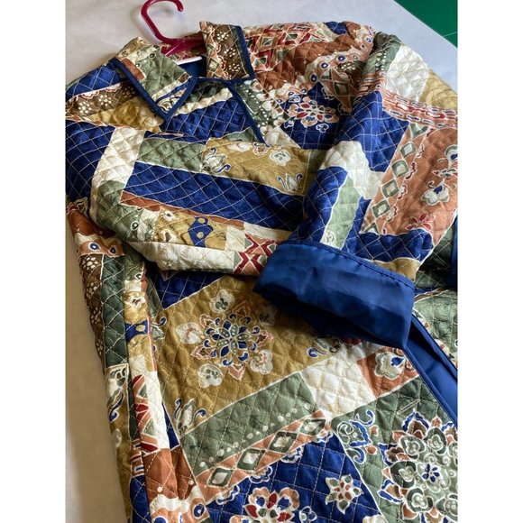 Alfred Dunner Jacket 100% Silk Roll Sleeve - Picture 3 of 4